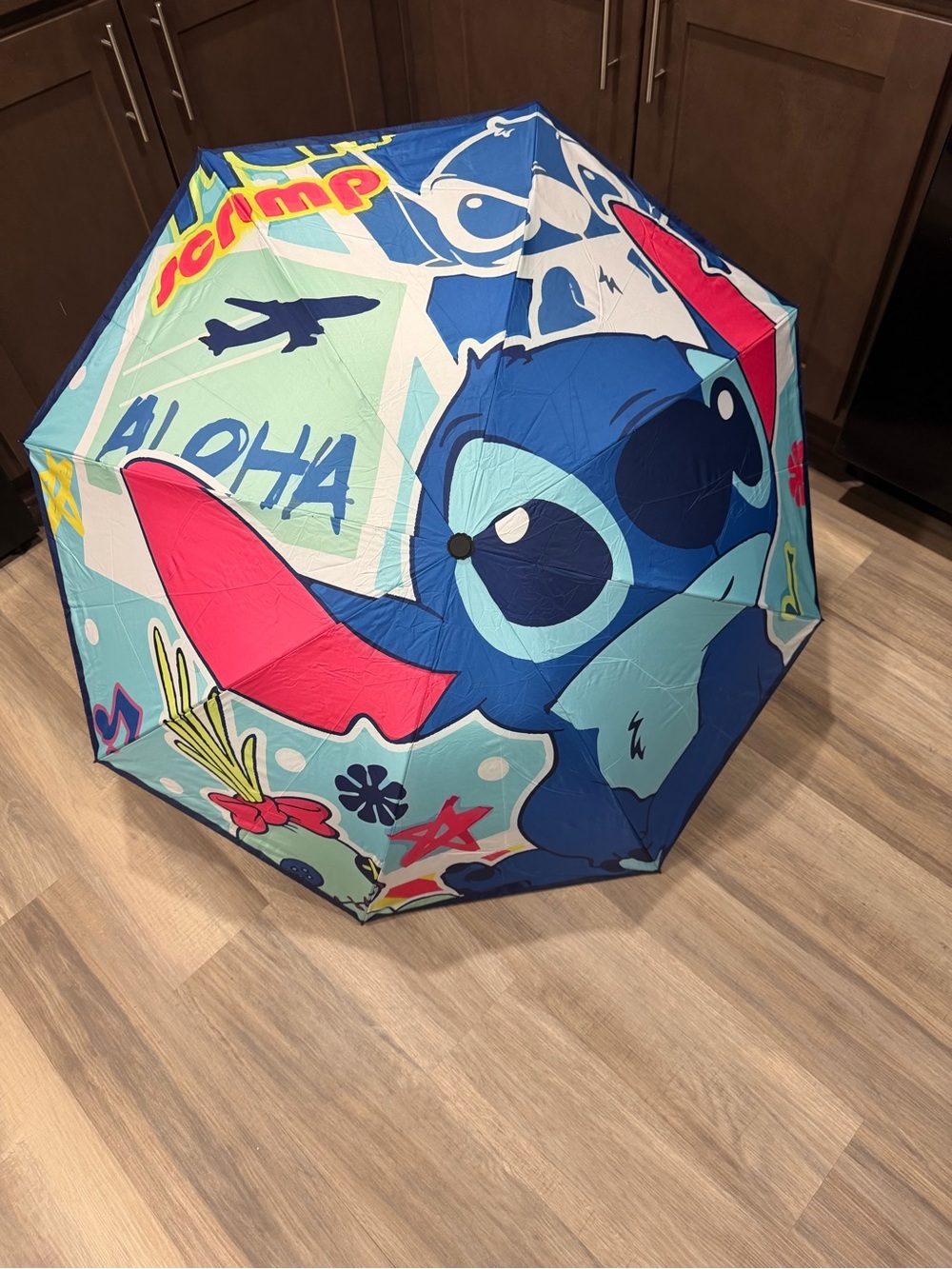 Stitch Aloha Kids Blue Cartoon Umbrella